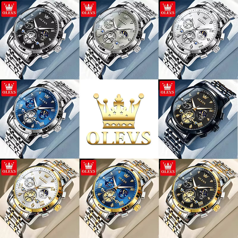 Vyna Luxe OLEVS Men's Multifunctional Quartz Chronograph Watch